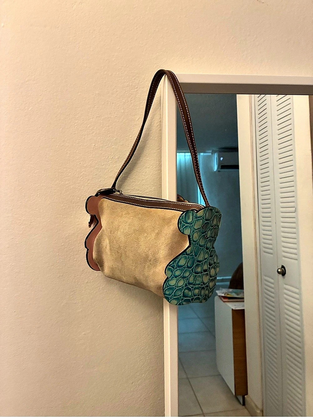 TOUS Brown & Green Shoulder Bag